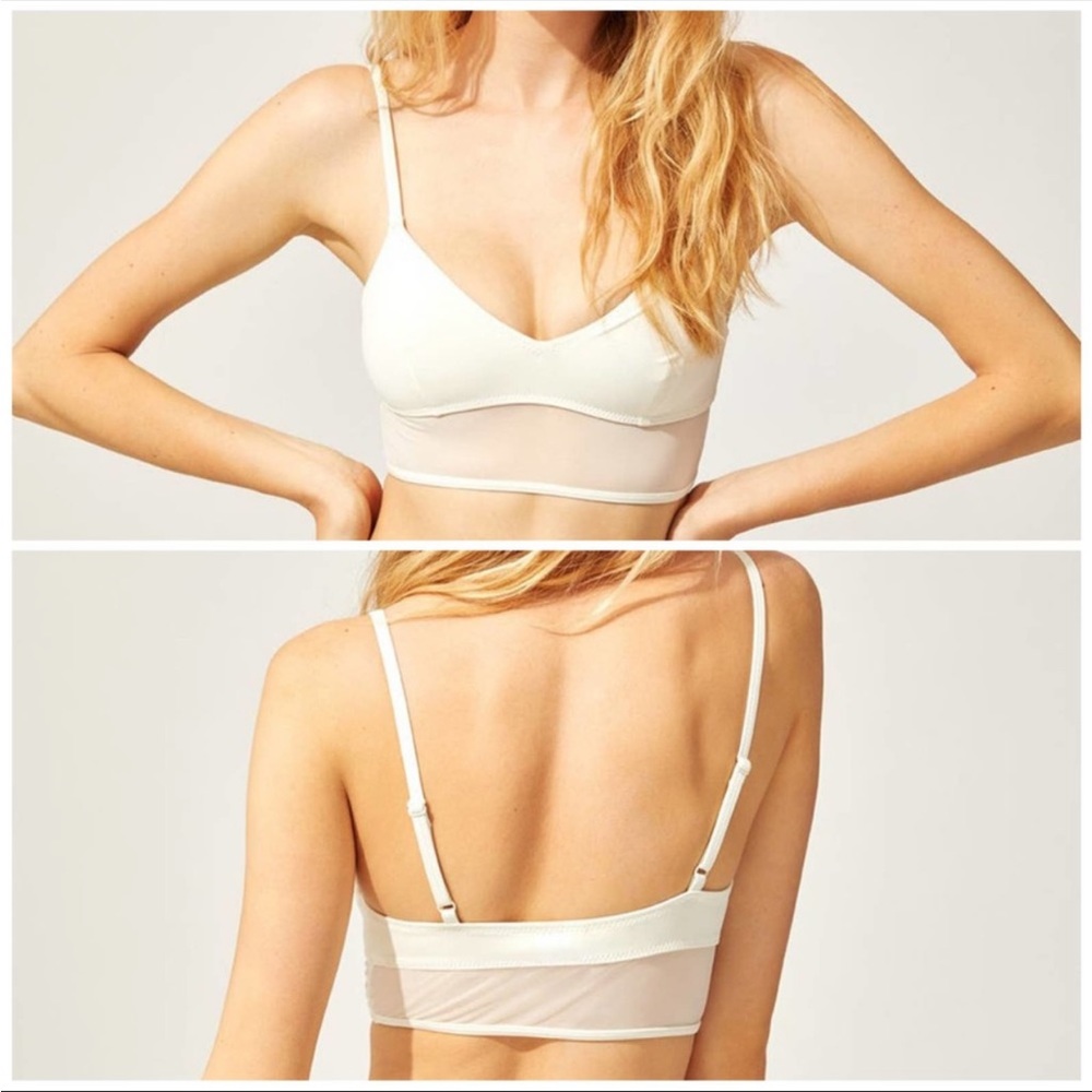 Nwt Solid & Striped Brigitte Mesh Crop Bikini Swi… - image 1